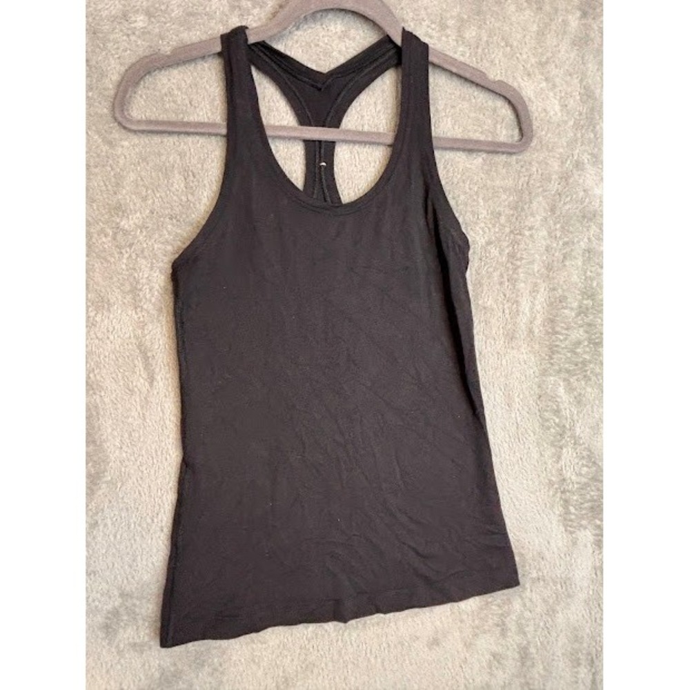 Lululemon Black Racerback Tank Top Athletic Workout Athleisure Women's Md